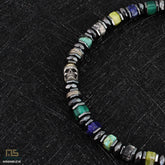 Green Agate, Grey Picture, Yellow Turquoise, Lapis Lazuli mens beaded bracelets